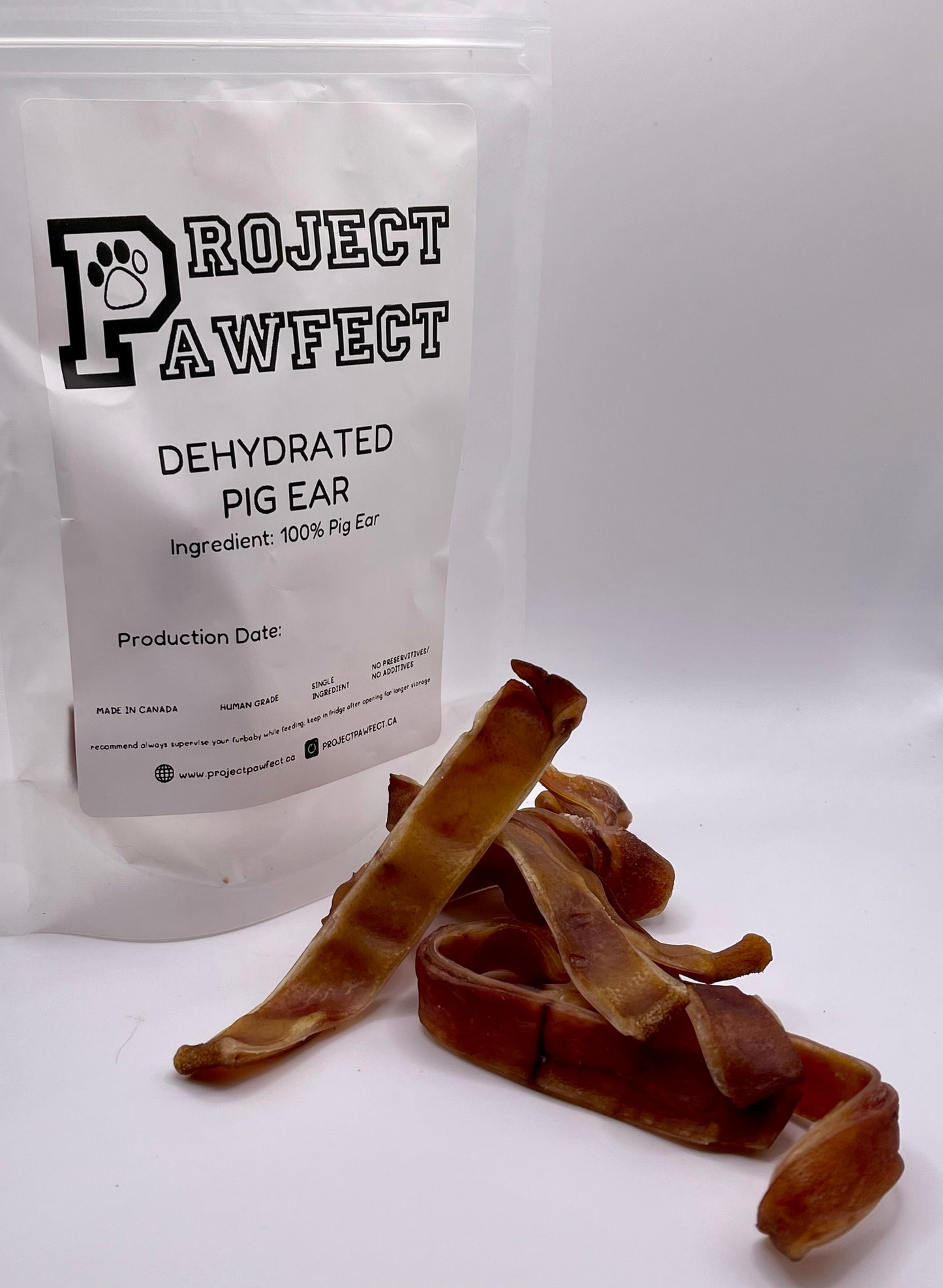 Dehydrated Pig Ear Strips